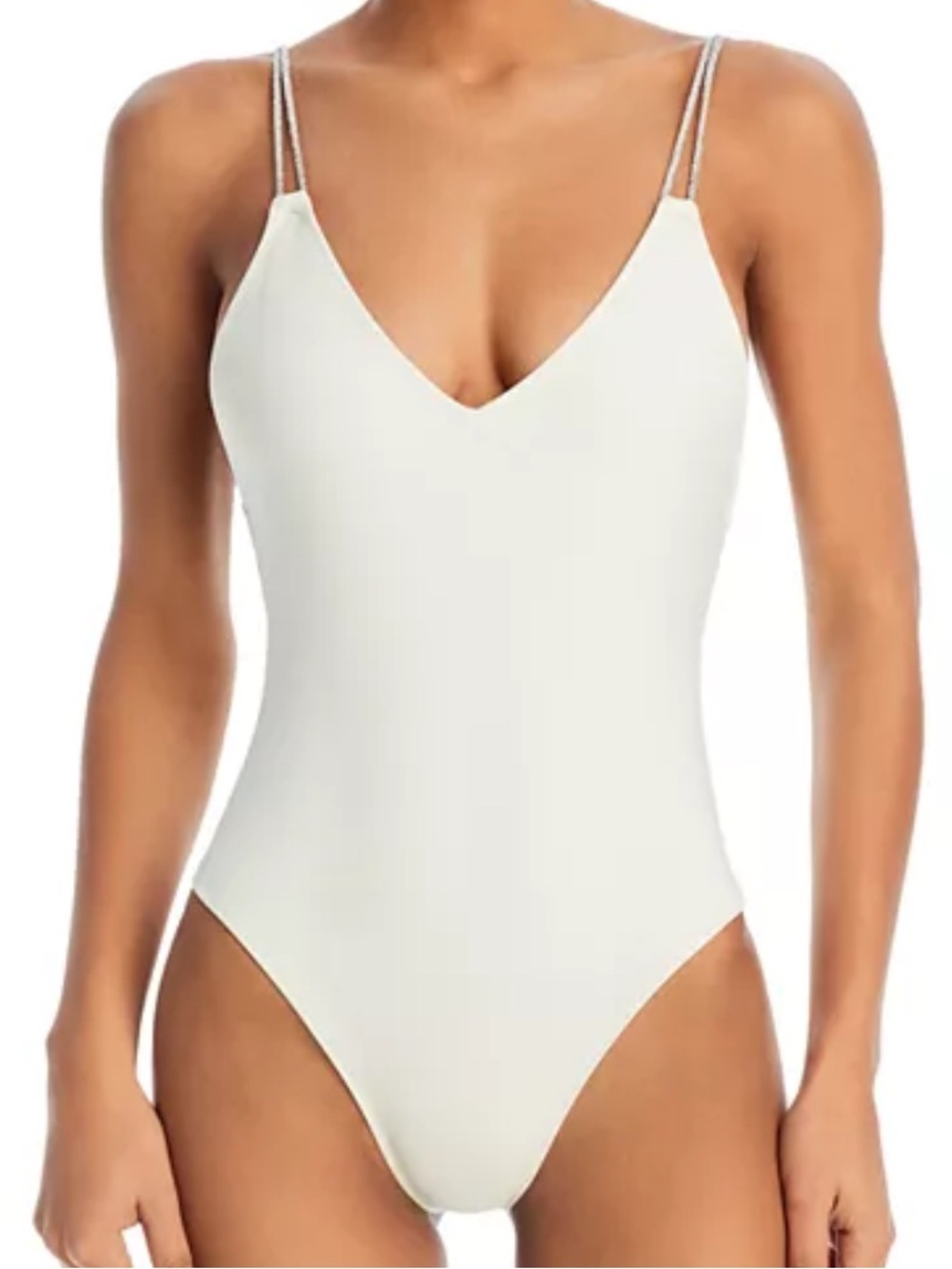 SOLID & STRIPED The Lynn Cream One-Piece Swimsuit with Double Straps size Small